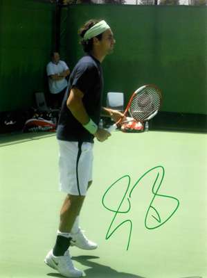 Collection of 11 signed photograph of tennis players from the men's game,
 including Roger Federer (Switzerland), Stanislas "Stan" Wawrinka (Switzerla