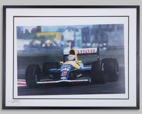 Nigel Mansell “Out in Front” Limited Edition Framed Print By Peter Sissons
