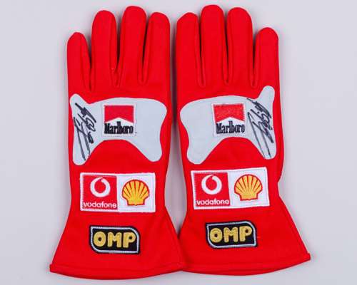 Michael Schumacher Signed Ferrari Team Issued Gloves