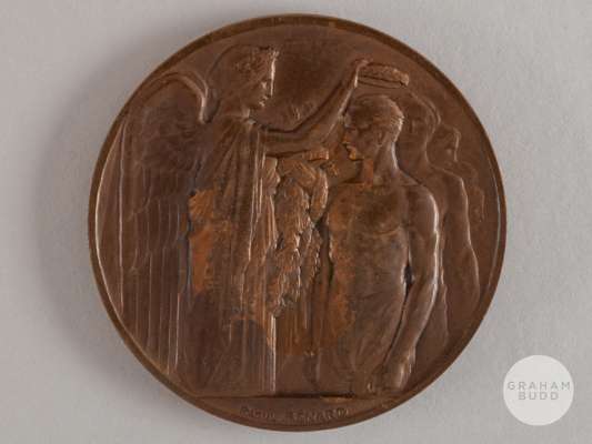 1924 Paris Olympic Games bronze participation medal, designed by Raoul Bernard