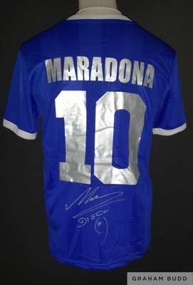 Diego Maradona signed 1986 Argentina “Hand of God” home shirt, synonymous with the quarter final match against England at Mexico City's Azteca Stadium