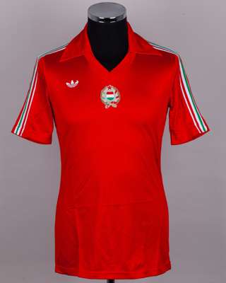 Red No.7 Hungary v. England match short-sleeved shirt, 1983