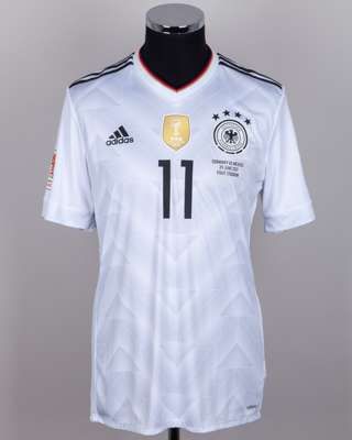 Timo Werner white No.11 Germany v. Mexico short-sleeved shirt, 2017