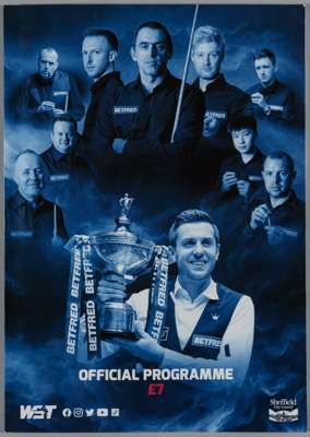 Autographed 2022 World Snooker Championship Official Programme, 
 signed by fifteen of the sixteen players including Ronnie O'Sullivan, Mark Selby etc