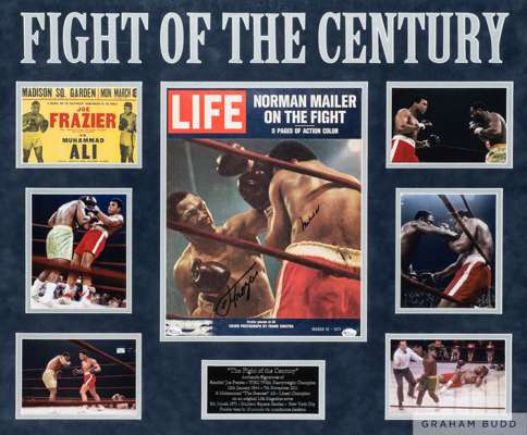 Muhammad Ali and Joe Frazier, Fight of the Century double-signed display
 authenticated by Online Authentics.com. OA-8187850 and OA-8187851, in common