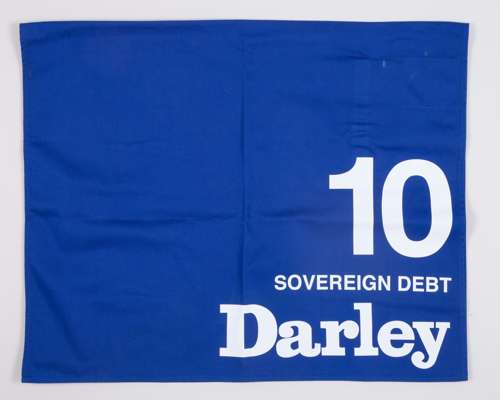 No.10 number cloth worn by Sovereign Debt in the 2013 July Cup at Newmarket