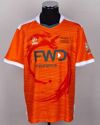 Carles Puyol orange and white No.5 World Legends short-sleeved shirt, 2024