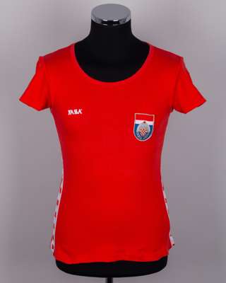 A rare red No.10 shirt, 1980s