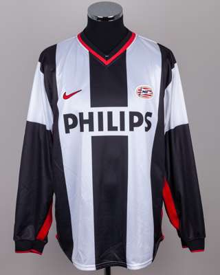 Andreas Skerla black and white No.30 P.S.V. long-sleeved shirt, 1998-99