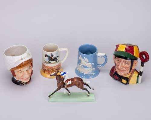 Horse racing ceramics