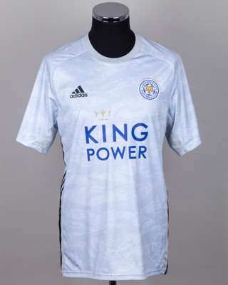 Kasper Schmeichel white No.1 Leicester City v. Manchester United goalkeeper shirt, 2019