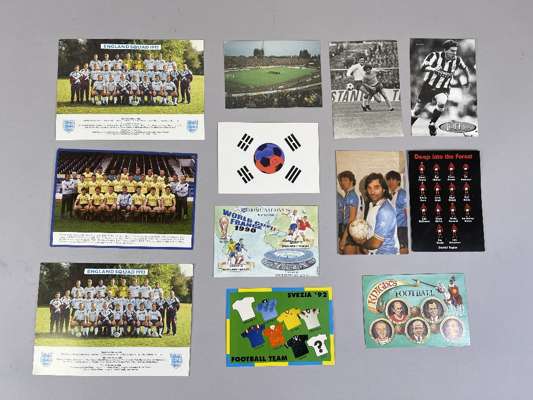 A collection of football postcards, photographs and pictures, 
 with an emphasis on modern editions, b&w team photographs, player portrait cards, publ