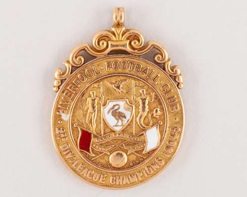 J. Asbury 15ct. gold and enamel 1904-05 League Division Two Championship winner's medal