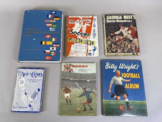 Collection of post-war football books, 
 publications of an older vintage including 1954 World Cup Official Report complete with d/j, 'Spotlight on fo