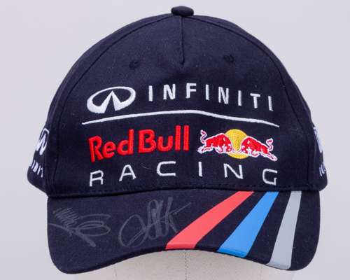 Sebastian Vettel & Mark Webber Red Bull Racing Signed Cap - New
