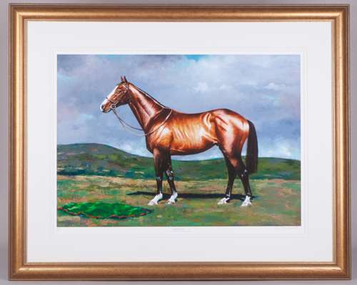John Fitzgerald (Irish, b.1976) limited edition print of the racehorse Shergar