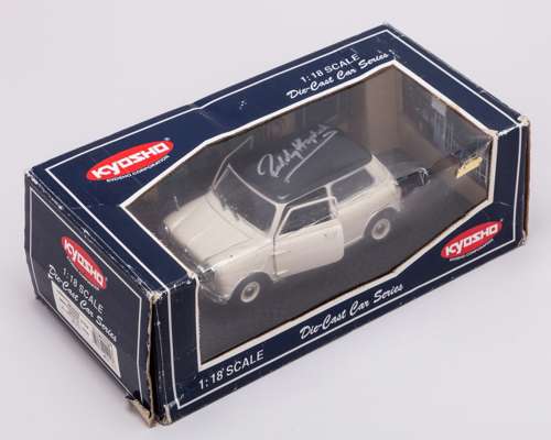 Paddy Hopkirk Signed Morris Mini Cooper 1275S 1:18 Scale Model Car
