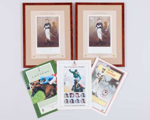 Four autographed “Lesters” horse racing awards ceremony programmes,