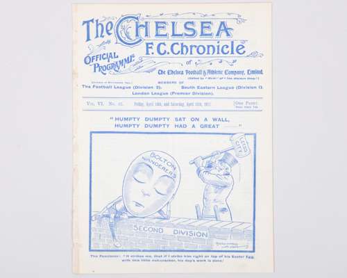 Chelsea v. Leeds City home match programme, 14th April 1911