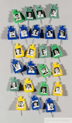 World Cup 1958 Sweden collection of coloured collectors pin badges