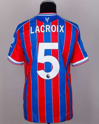 Maxence Lacroix No.5 Crystal Palace v. Leeds United match worn shirt