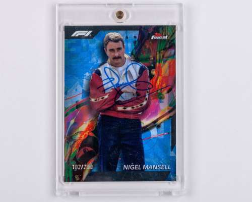 Nigel Mansell Signed Limited Edition Topps Card