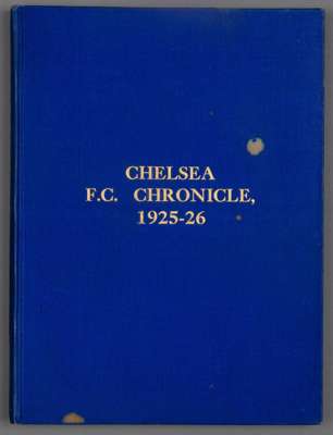 Bound volume of Chelsea home programmes season 1925-26,
 comprising first team (Football League Div 2) and reserves (London Football Combination), plu