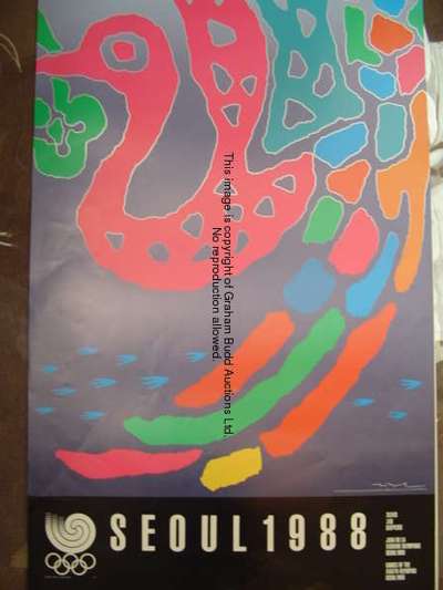 A 1988 Seoul Olympic Games poster, from the fine art series