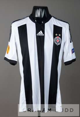 Vojislav Stankovic white and black Partizan Belgrade no6 jersey v Tottenham Hotspur in the UEFA Europa League Group C at FK Partizan, 18th September 2