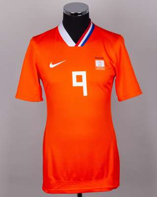 Roy Makaay orange No.9 Netherlands Olympic team short-sleeved shirt, 2008