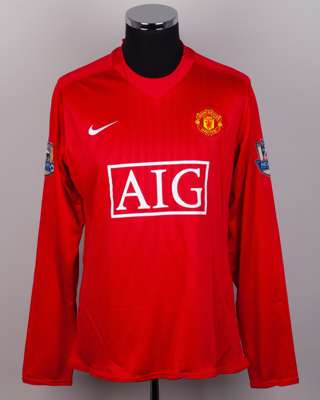 Dimitar Berbatov red No.9 Manchester United long-sleeved shirt, 2009-10