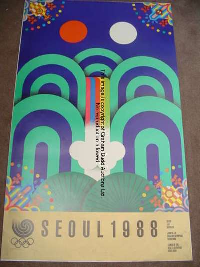 A 1988 Seoul Olympic Games poster, from the fine art series