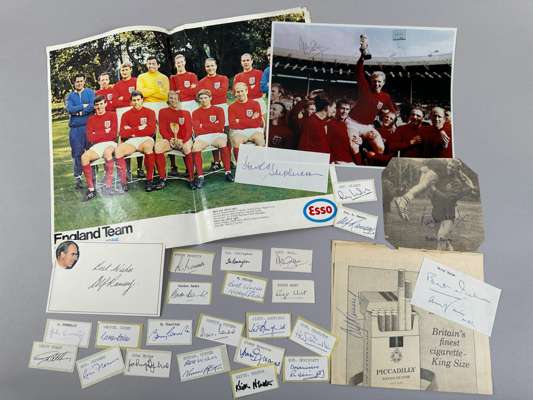 World Cup 1966 group of squad player autographs