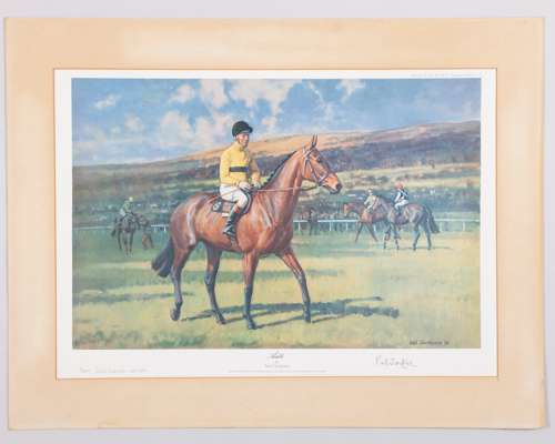 Pat Taaffe signed print of Arkle by the artist Neil Cawthorne