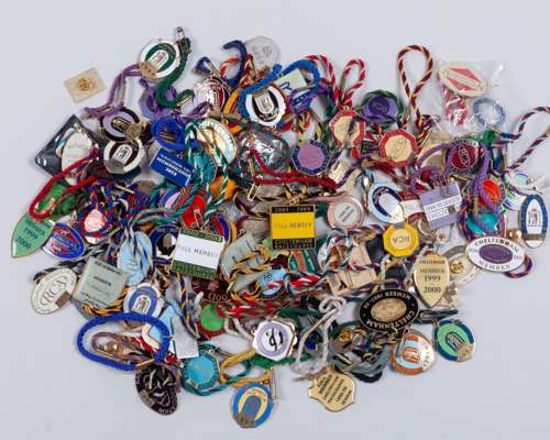 A collection of modern racecourse members badges 1990s onwards