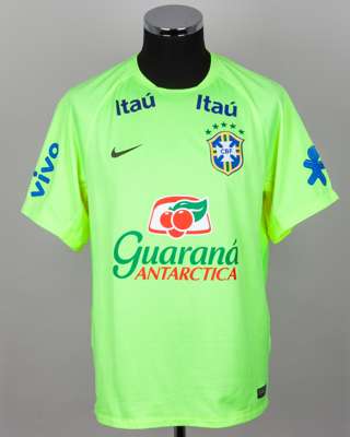 Yellow Brazil training short-sleeved shirt, 2014