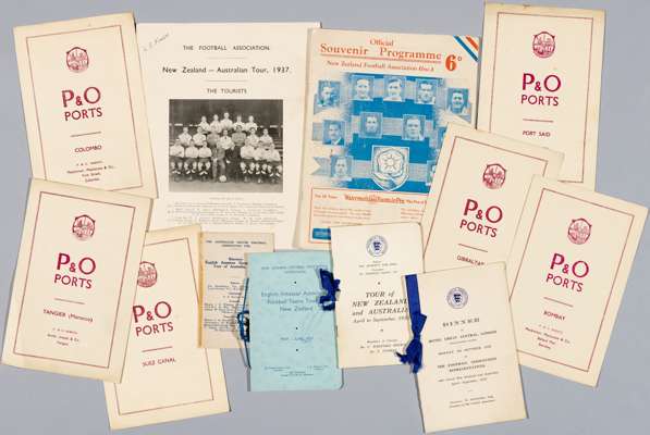 Memorabilia relating to Lester Finch and the Football Association Amateur England team Tour to New Zealand and Australia 19th April 1937 to 3rd Septem
