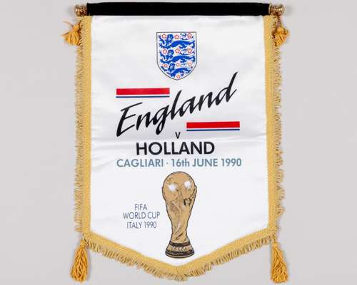 An England v. Holland World Cup pennant, 1990