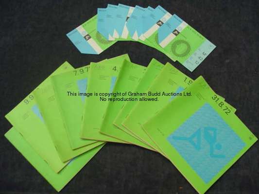 A full set of 9 official daily programmes for athletics at the 1972 Munich Olympic Games