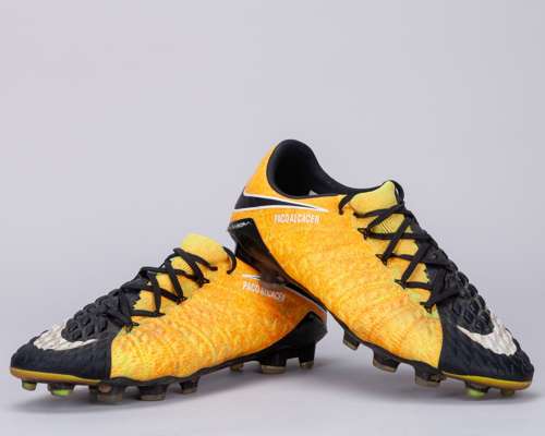 Paco Alcacer black and orange Nike Hypervenom worn football boots, 2017-18