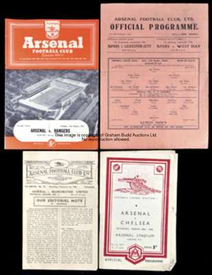 A collection of 196 Arsenal programmes 1940s to 1970s