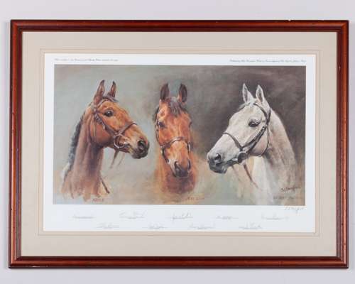 Autographed ‘We Three Kings’ horse racing print