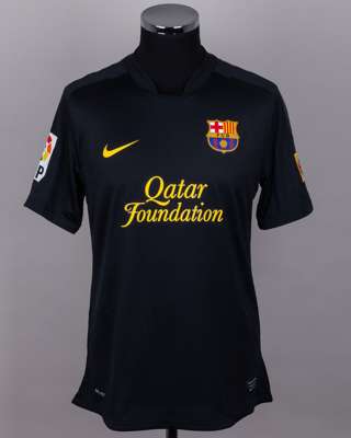Lionel Messi black No.10 Barcelona short-sleeved shirt, 2011-12