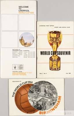 Three 1966 World Cup venue city souvenir brochures for visiting supporters