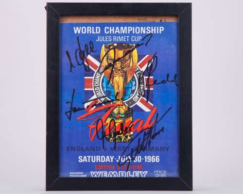 Autographed England v. West Germany World Cup Final souvenir programme, 30th July 1966