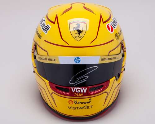 Lewis Hamilton 2025 Ferrari Signed Unofficial Full Size Replica Helmet