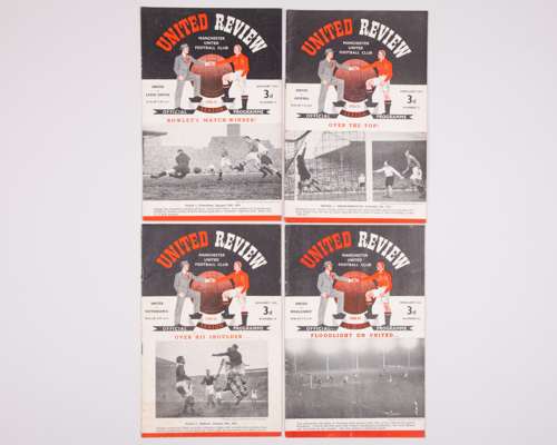 Four Manchester United home match programmes, 1951