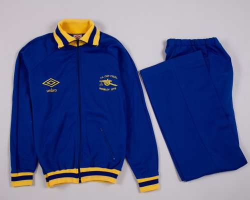 Pat Jennings blue and yellow Arsenal F.A.Cup Final tracksuit top and bottoms, 1979