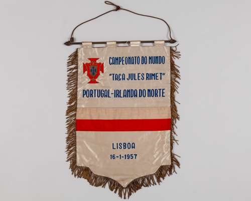 A Portugal v. Northern Ireland match pennant, 1957