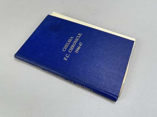 Bound volume of Chelsea home match programmes, 1946-47 from Bolton Wanderers, 31st August to Portsmouth, 26th May 1947, lacking Arsenal, Wolves and Li